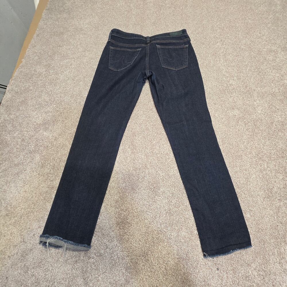 AG Adriano Goldschmied sz28r The Stevie Roll-Up Slim Straight Jeans Raw Hem